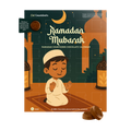 Ramadan Mubarak chocolate calendar with a child praying illustration on a white background