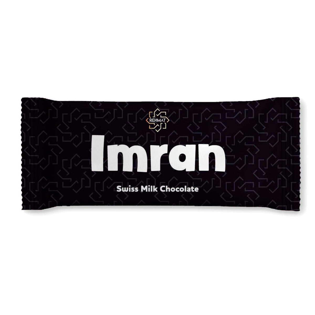 Imran Swiss Milk Chocolate bar packaging on a white background