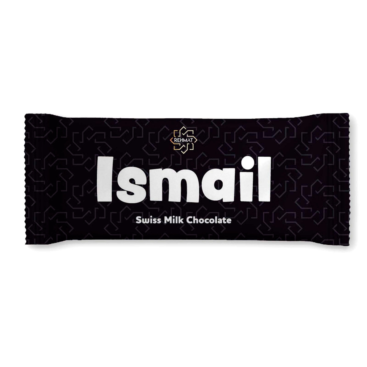 Ismail Swiss Milk Chocolate bar packaging on a white background