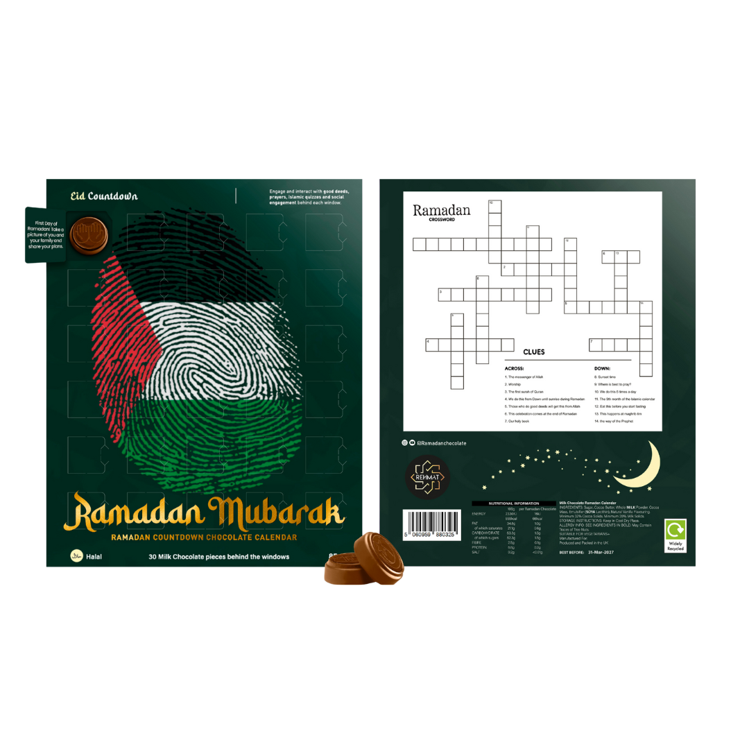 PaleRama_Mockup_– Single Palestine DNA Ramadan Countdown Calendar – Rehmat Milk Chocolate