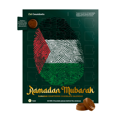 Ramadan Advent Chocolate Calendar - Palestinia thumb print design